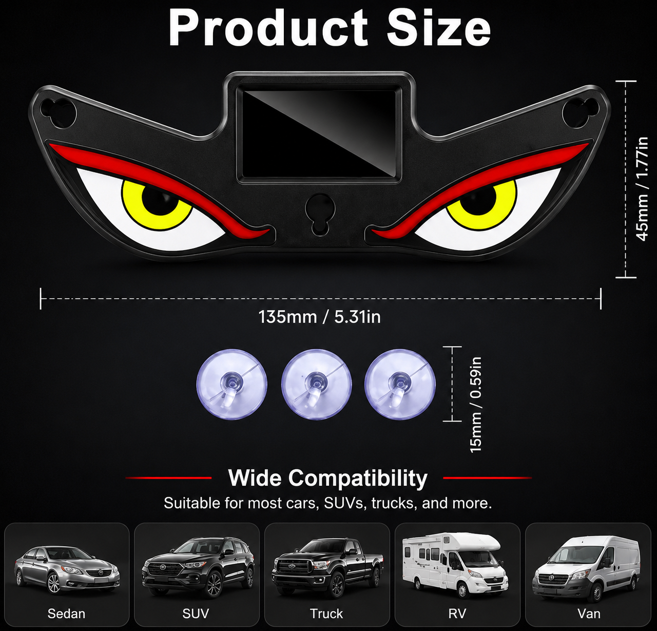 Devil Eye Solar Powered Window LED Light