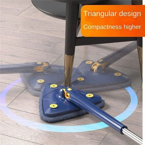 360 Rotatable Multifunctional Triangle Mop with Stainless Steel Long Handle