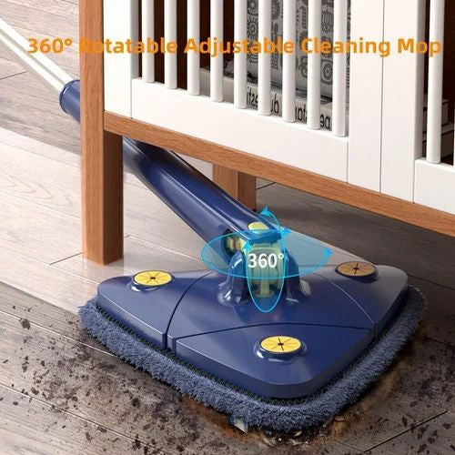 360 Rotatable Multifunctional Triangle Mop with Stainless Steel Long Handle
