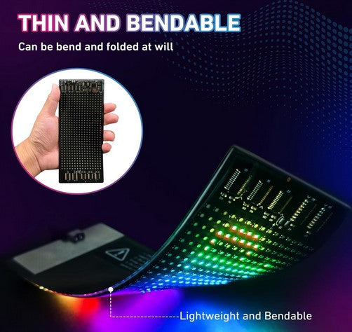 Devil Eyes RGB Multicolor LED Light Panel with USB for Car Windshield Rear Window 16x32 (12W)