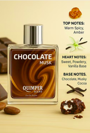 Quimper Chocolate Musk Vanilla 30ml Unisex Perfume Long Lasting Vanilla Fragrance for men women