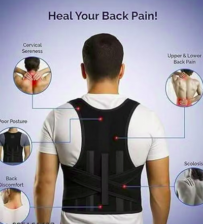 Professional Posture Corrector Belt for Men and Women, Adjustable Back and Shoulder Support Brace, Comfortable Design for Office, Exercise, Walking and Home Use