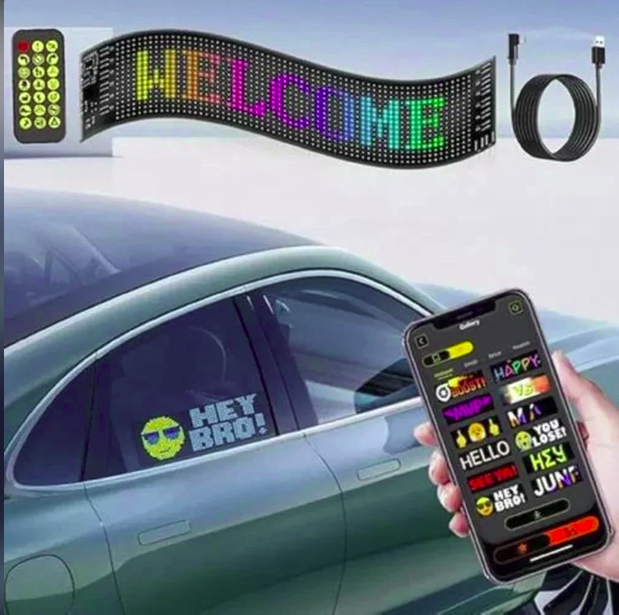 Multicolor 16x64 Car Led Matrix Panel, Pixel pitch: 6 mm