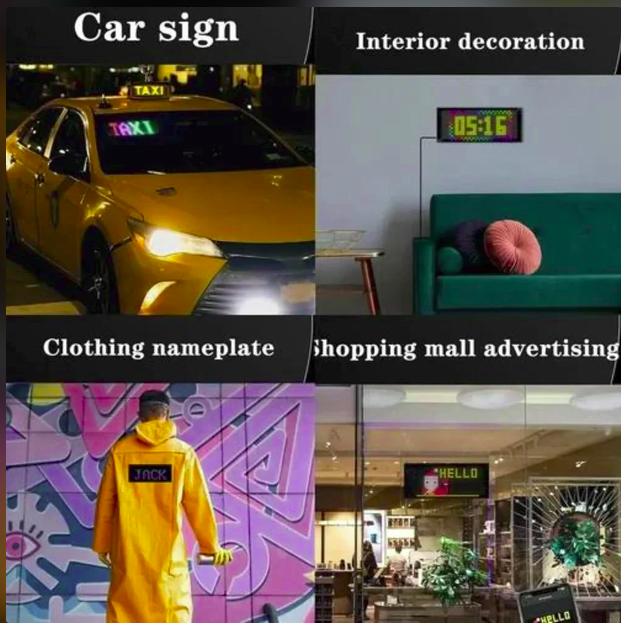 Multicolor 16x64 Car Led Matrix Panel, Pixel pitch: 6 mm