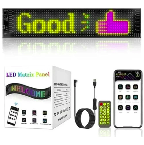 Multicolor 16x64 Car Led Matrix Panel, Pixel pitch: 6 mm